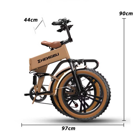 Bicicleta eléctrica todoterreno Zhengbu, 400W, 10Ah