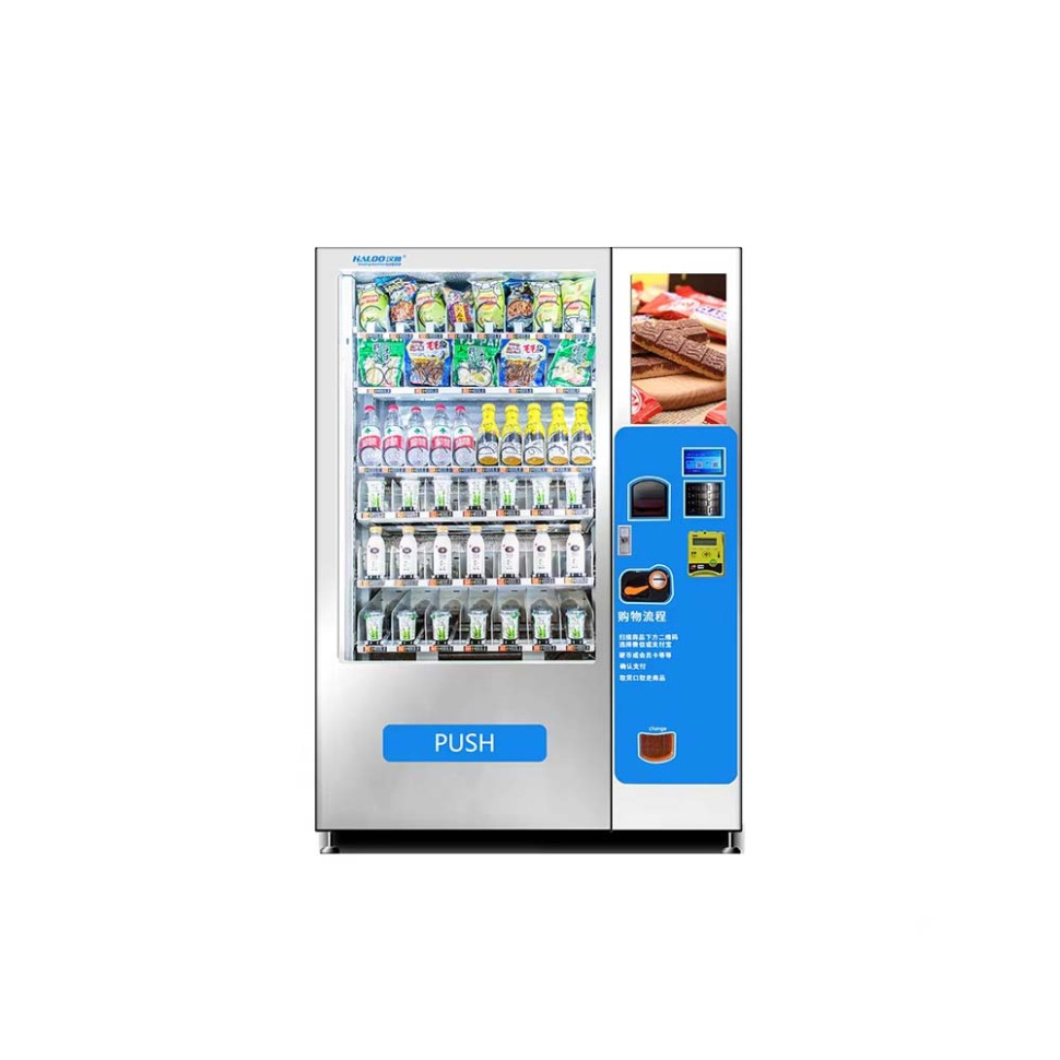 Universal vending machine for yogurt, drinks and snacks