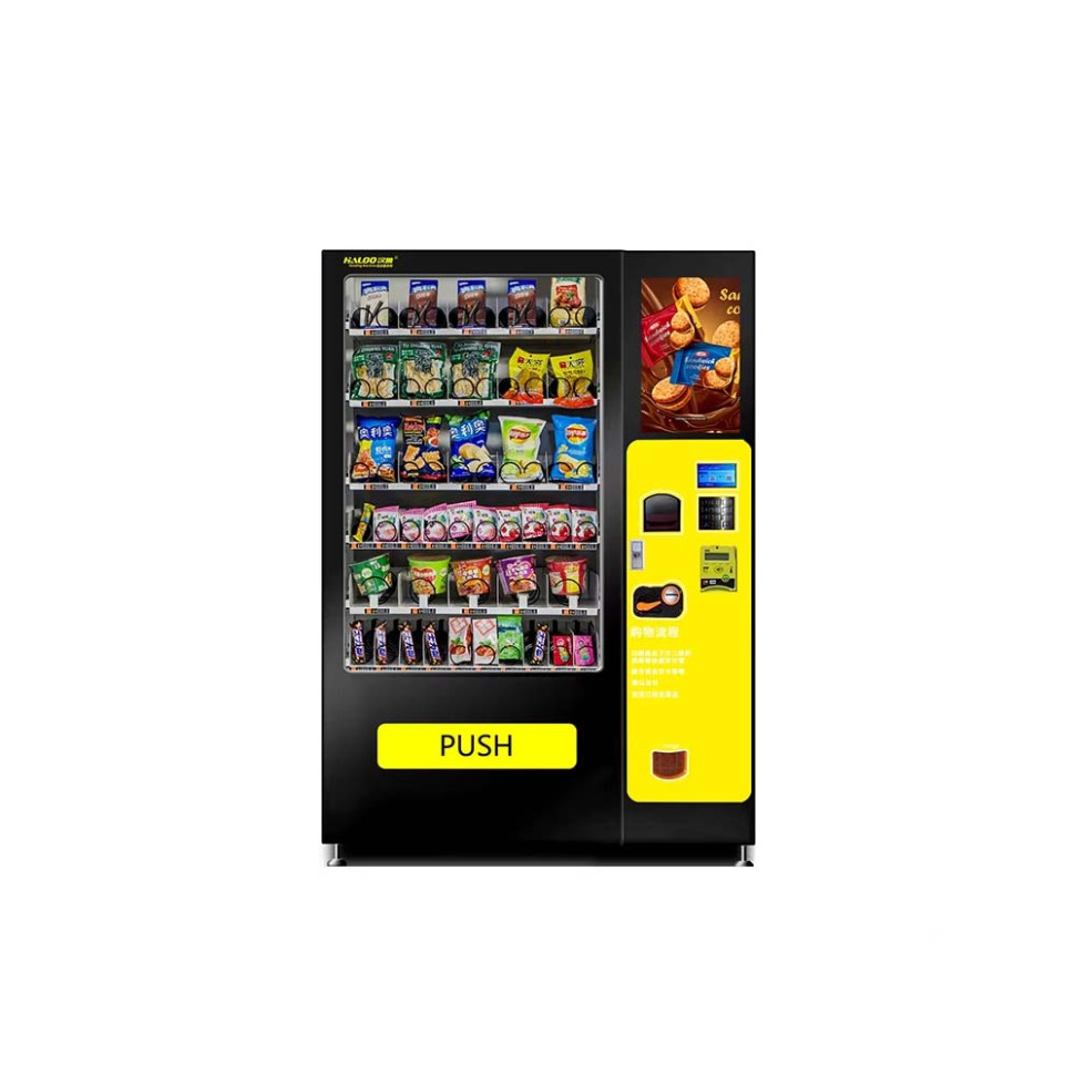 Universal vending machine for yogurt, drinks and snacks