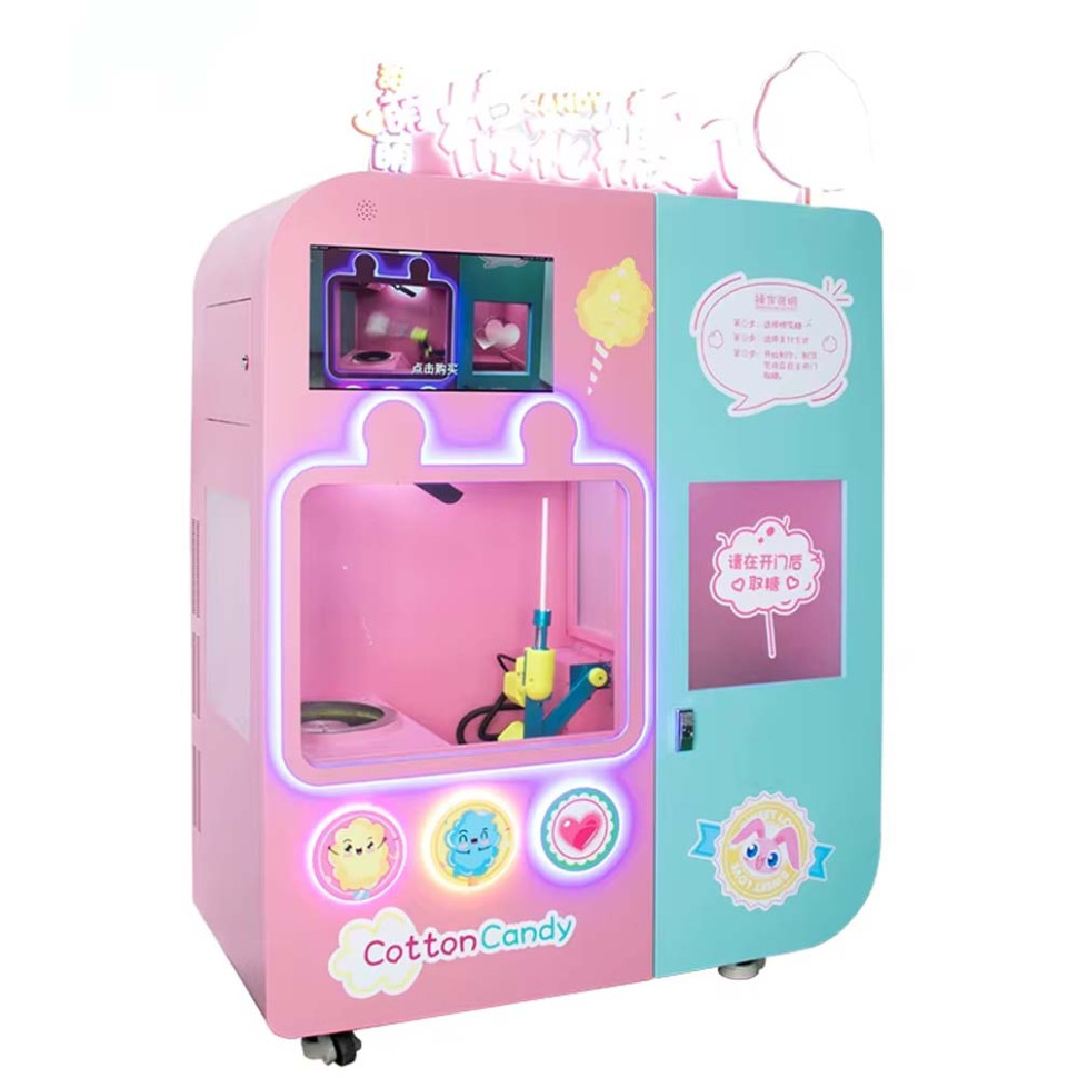 Máquina vendedora de algodón de azúcar
