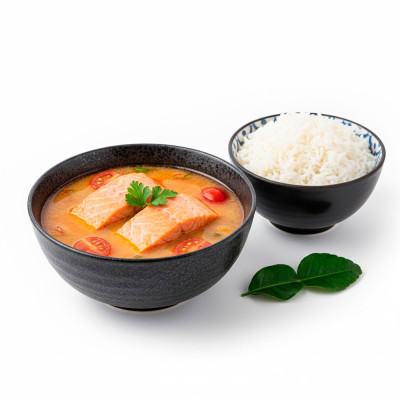 Tom Yum con Salmón